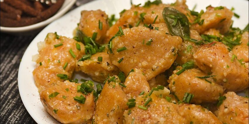 Gnocchi Di Zucca Vegan Senza Patate Con Pesto Di Pistacchi Ricetta Vegan Veganly It