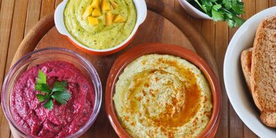 Tris di hummus vegani